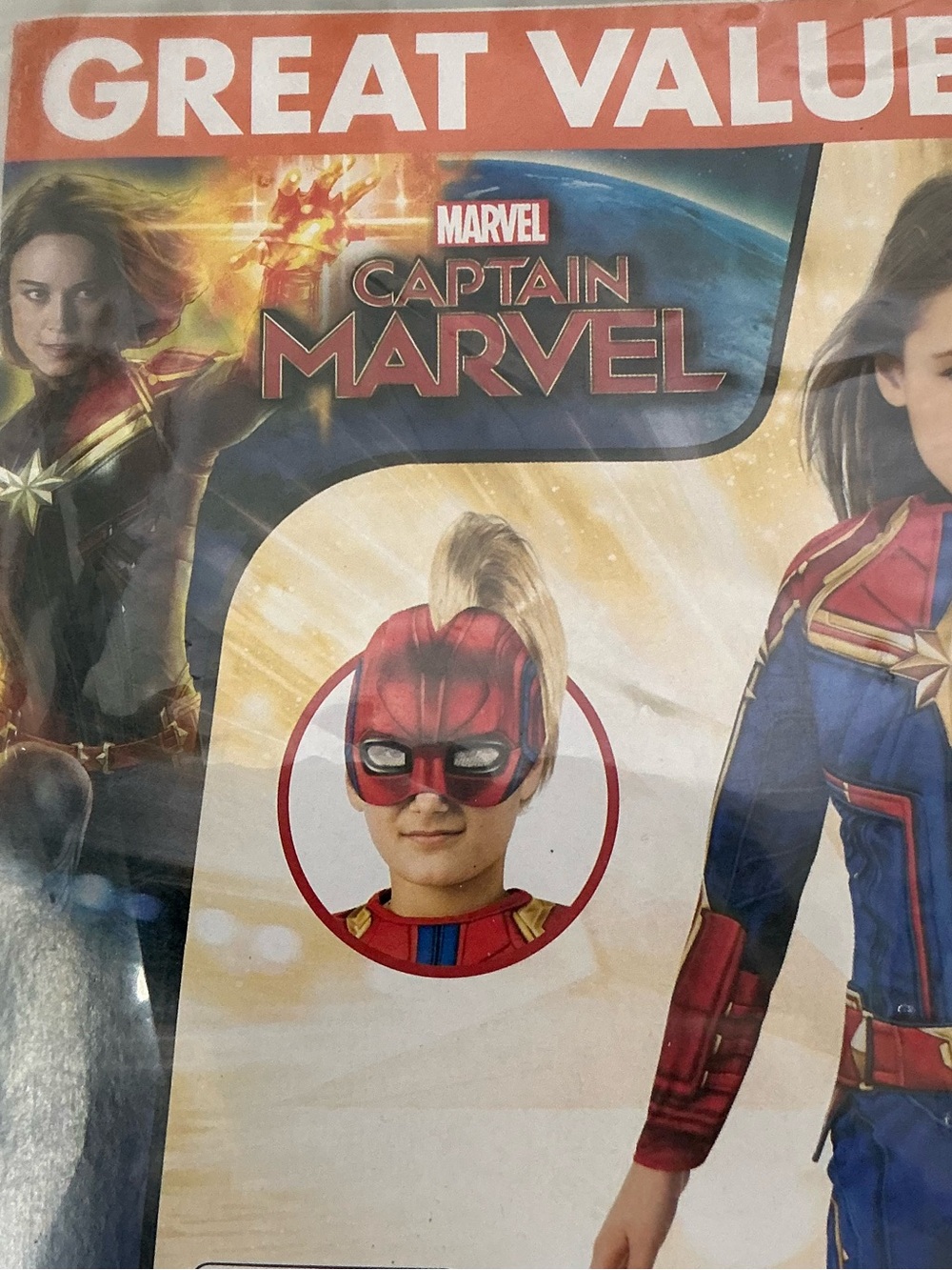 Captain Marvel Costume Super Hero Kids Medium 8-10 - Picture 7 of 15